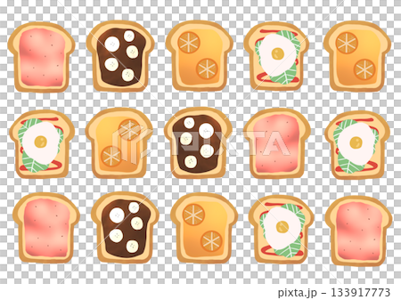 色彩繽紛的吐司背景 133917773