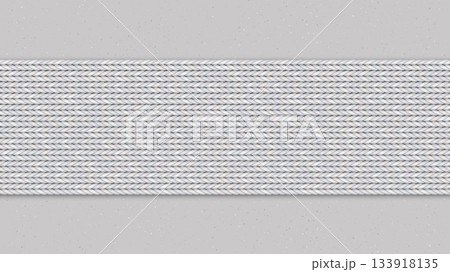 White knitted fabric striped seamless pattern on concrete grainy texture background 133918135