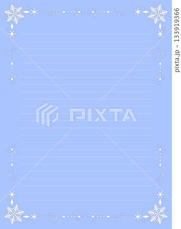シンプルエレバンとな雪のフレーム・縦型 133919366