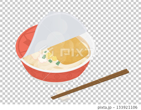 一杯敞開的烏龍麵插圖 133921106