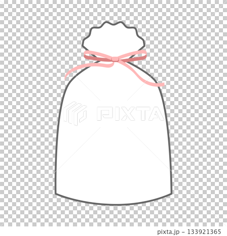 禮品包裝袋緞帶禮物粉紅背景白色向量圖png透明 133921365