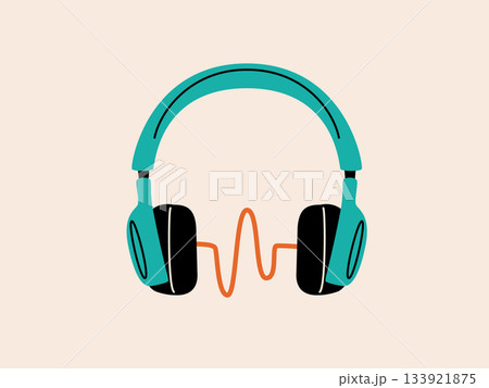 ヘッドホンから流れる音 ヘッドホンから流れる音 133921875