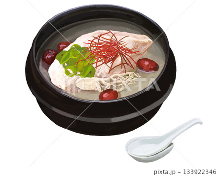 参鶏湯(サムゲタン)レンゲ付き 参鶏湯(サムゲタン)レンゲ付き 133922346