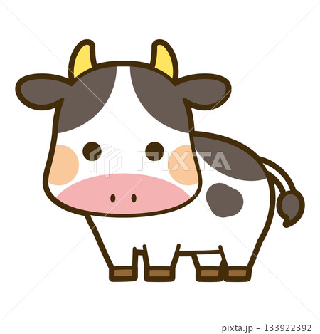 かわいい牛のイラスト 133922392