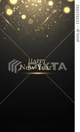 新年の美しい金色の光と夜空のスマホ用グリーティングカード 新年の美しい金色の光と夜空のスマホ用グリーティングカード 133922992