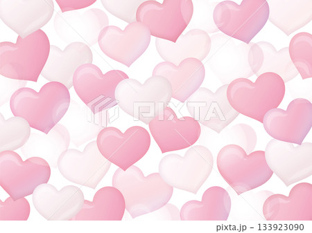 かわいいハートのベクター背景イラスト 133923090