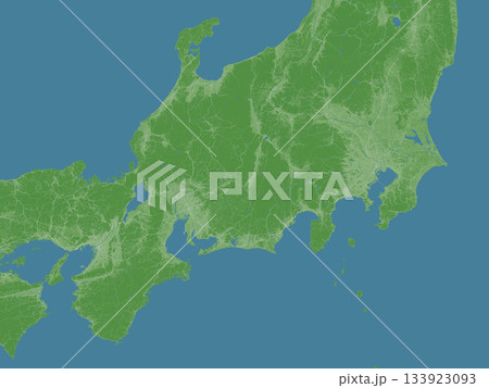 日本の三大都市を中心とした、衛星写真風イラスト 日本の三大都市を中心とした、衛星写真風イラスト 133923093