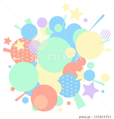 パステルカラーの幾何学背景イラスト パステルカラーの幾何学背景イラスト 133923351