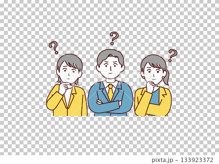 社会人が考えるポーズ 133923372