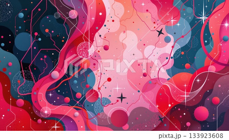 An imaginative and vibrant digital art illustration An imaginative and vibrant digital art illustration 133923608