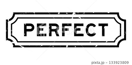Grunge black perfect word rubber seal stamp on white background Grunge black perfect word rubber seal stamp on white background 133923809