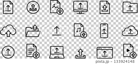 用於上傳的可編輯線條圖示集 133924148