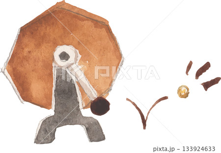 ガラポン抽選会のイラスト　ベクター 133924633