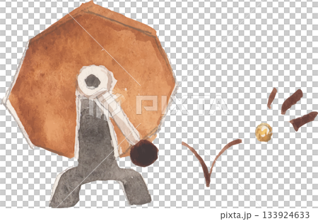 ガラポン抽選会のイラスト　ベクター 133924633