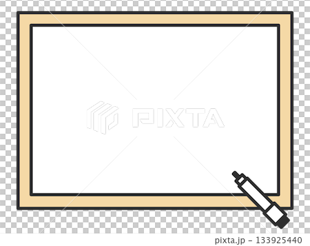 Simple whiteboard and marker frame Simple whiteboard and marker frame 133925440