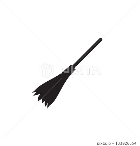 Broom stick silhouette Broom stick silhouette 133926354