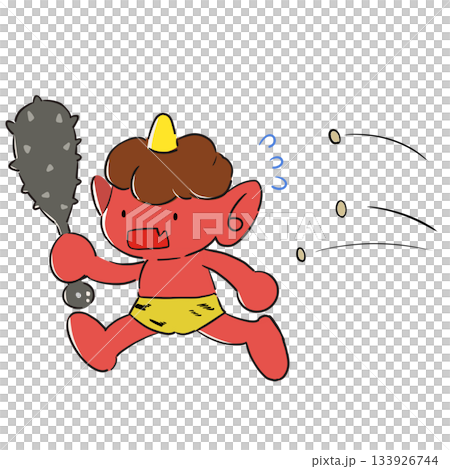 惡魔被丟豆子的插圖 133926744