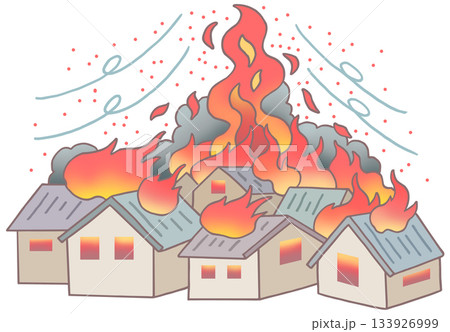 火災事故のイラスト - 火事・火柱・火災旋風・火炎 133926999