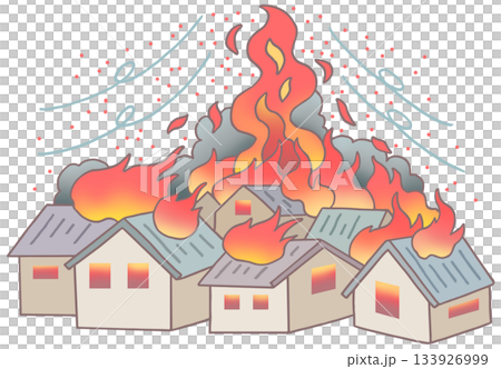 火災事故のイラスト - 火事・火柱・火災旋風・火炎 133926999