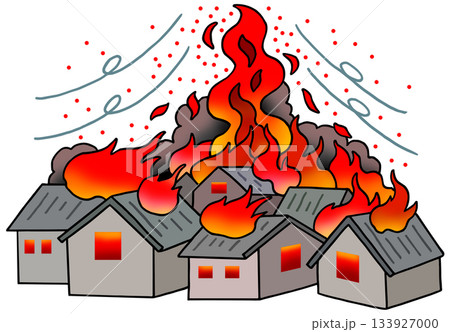 火災事故のイラスト - 火事・火柱・火災旋風・火炎 133927000