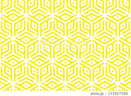 Abstract geometric pattern. A seamless vector background. White and yellow ornament. Graphic modern pattern. Simple lattice graphic design Abstract geometric pattern. A seamless vector background. White and yellow ornament. Graphic modern pattern. Simple lattice graphic design 133927268