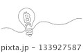 light bulb digital crypto currency financial literacy one line drawing 133927587