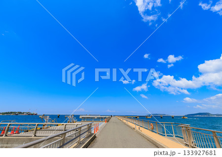 千葉県 館山市 渚の駅たてやまの横にある 館山夕日桟橋 千葉県 館山市 渚の駅たてやまの横にある 館山夕日桟橋 133927681