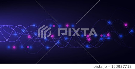 Blue wave lines glowing on dark background with blue light effect. Futuristic digital analyze big data concept. Blue wave lines glowing on dark background with blue light effect. Futuristic digital analyze big data concept. 133927712