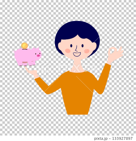 A woman who gives the OK about money A woman who gives the OK about money 133927897