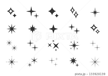 きらきら　星　アイコン　セット 133928139