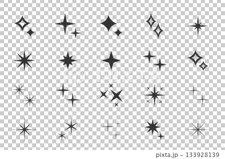 きらきら　星　アイコン　セット 133928139