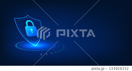 Cybersecurity Protection Background with Digital Shield, Data Security System, Anti Hack Defense, Preventing Data Theft, Malware and Virus Attack Protection, Secure Network Firewall, Scam Detection Cybersecurity Protection Background with Digital Shield, Data Security System, Anti Hack Defense, Preventing Data Theft, Malware and Virus Attack Protection, Secure Network Firewall, Scam Detection 133928152