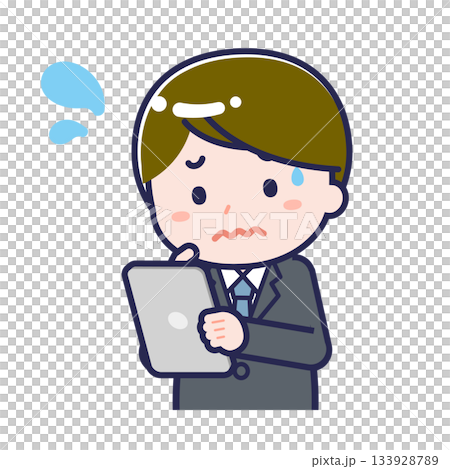 Male "office worker" using a tablet Male "office worker" using a tablet 133928789