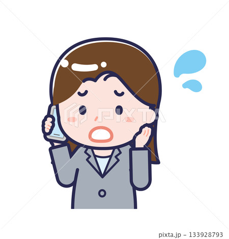 スマートフォンを使う「会社員」の女性 133928793