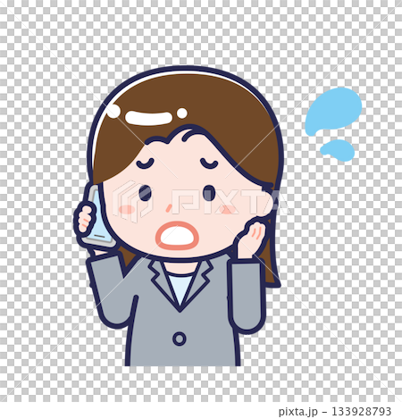 スマートフォンを使う「会社員」の女性 133928793