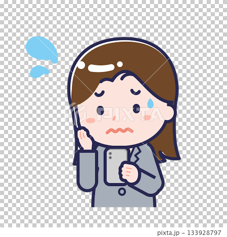 A female "office worker" using a smartphone A female "office worker" using a smartphone 133928797