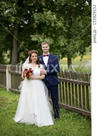 Couple Portrait in Summer Park Couple Portrait in Summer Park 133929152