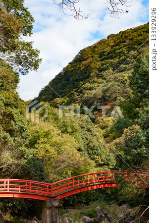 秋の神戸・太山寺・奥之院に向う橋 133929296