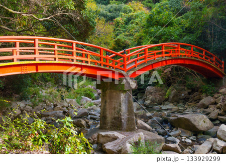 秋の神戸・太山寺・奥之院に向う橋 133929299