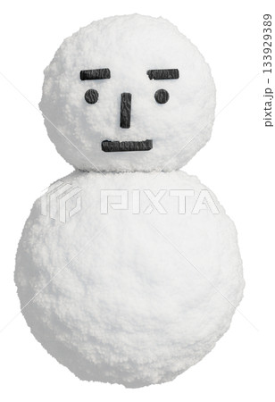 素朴な雪だるま（地面なし） 133929389