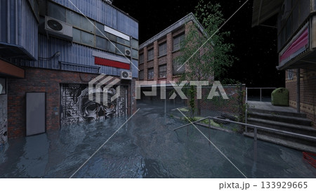 水没した都市 133929665