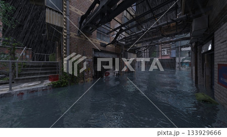 水没した都市 133929666