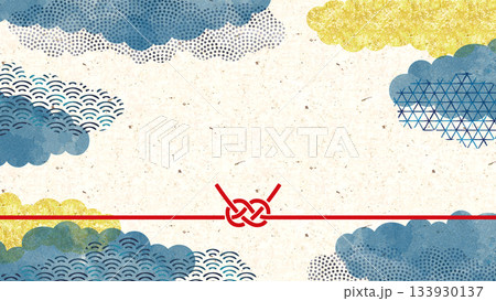 上品な和風背景。和柄を使った正月・お祝い事・和風広告に使える壁紙素材。 133930137