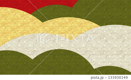 上品な和風背景。和柄を使った正月・お祝い事・和風広告に使える壁紙素材。 133930149
