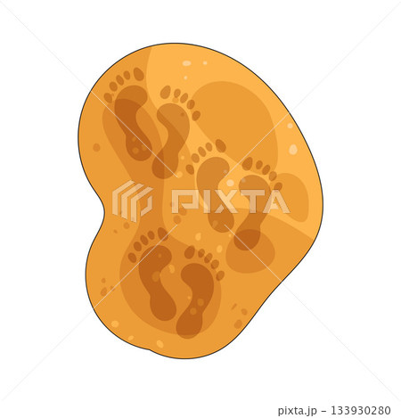 illustration of Footprints in Sand 133930280