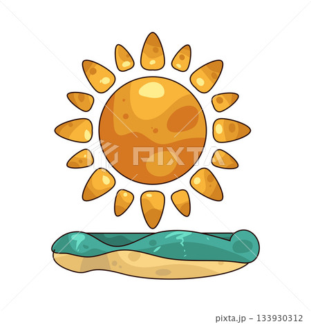 illustration of Sun Beach illustration of Sun Beach 133930312