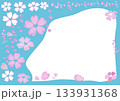 桜の花の青いフレーム 133931368