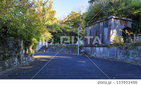 東京湾の浦賀水道の観音崎の冬 133931486