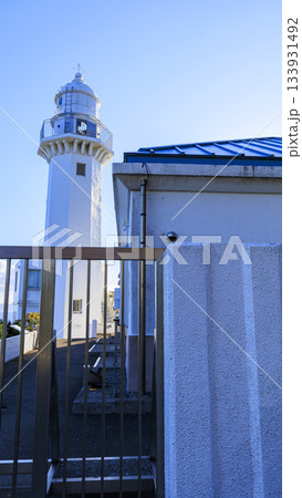 東京湾の浦賀水道の観音崎の冬 133931492
