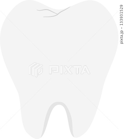 White tooth illustration clean dental art for healthy smile 133931529